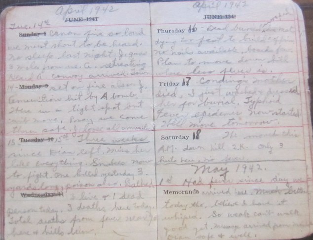 Claire's diary April-May 1942